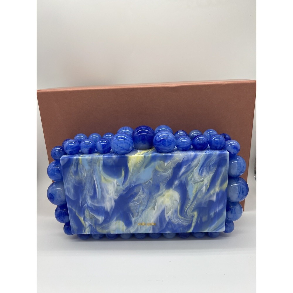 Cult Gaia Glacier Blue Eos Acrylic Clutch - Picture 2 of 3